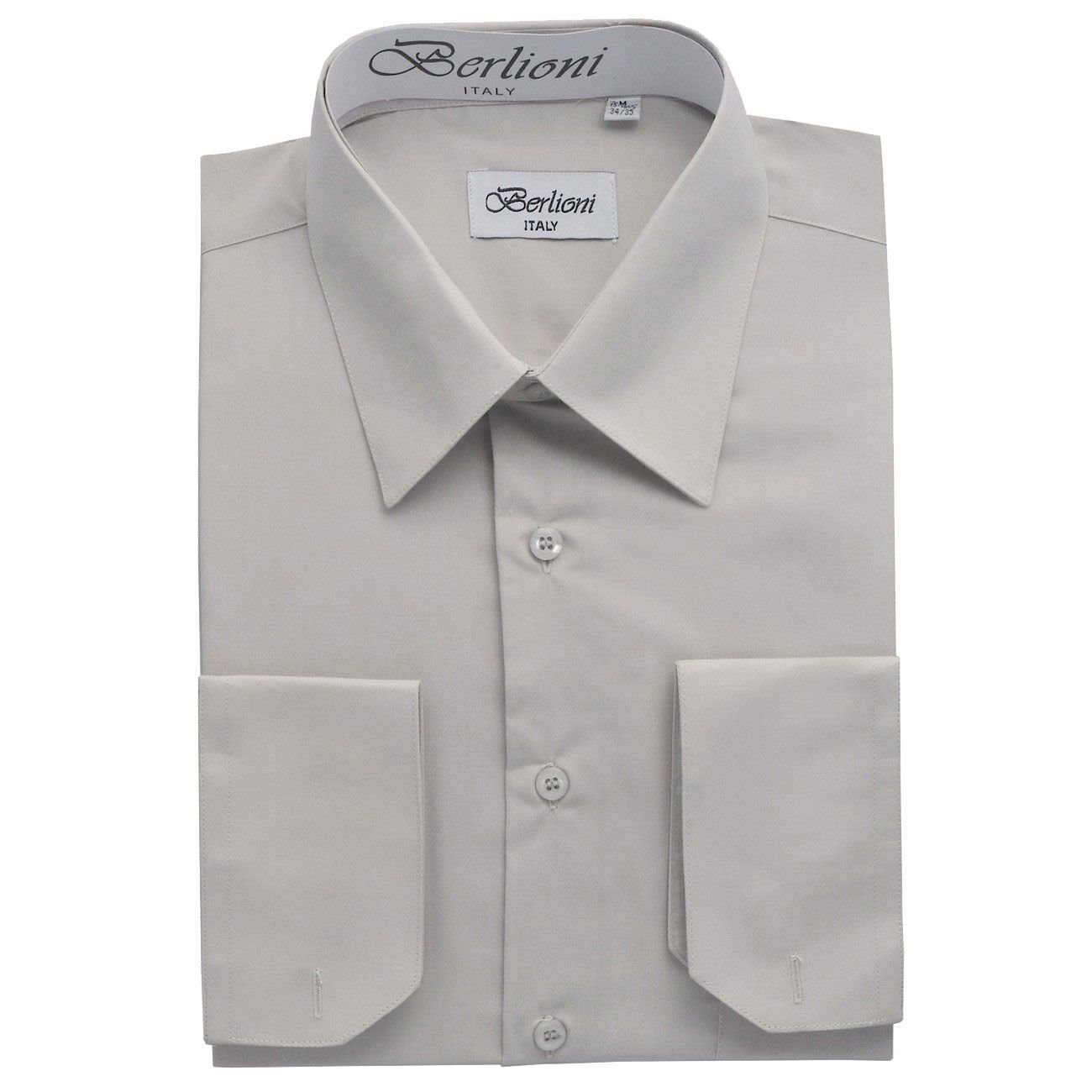 Berlioni Men's Green Solid Dress Shirt | Slim Fit Formal Business Shirt | Perfect for Office, Interviews & Special Occasions