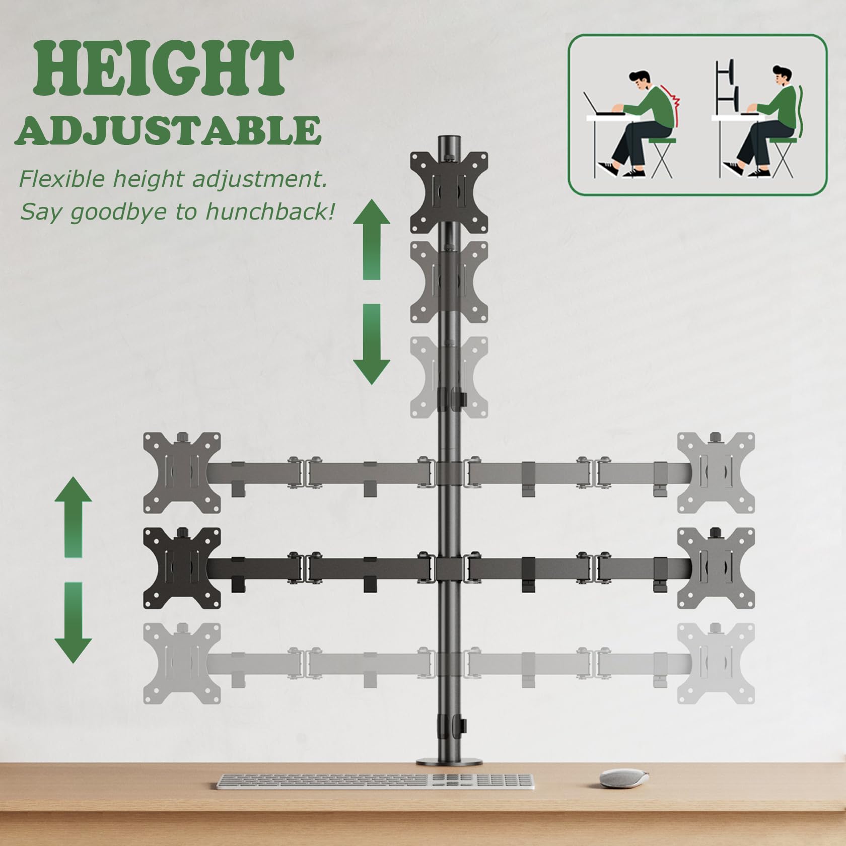 Triple Monitor Stand for 17-32