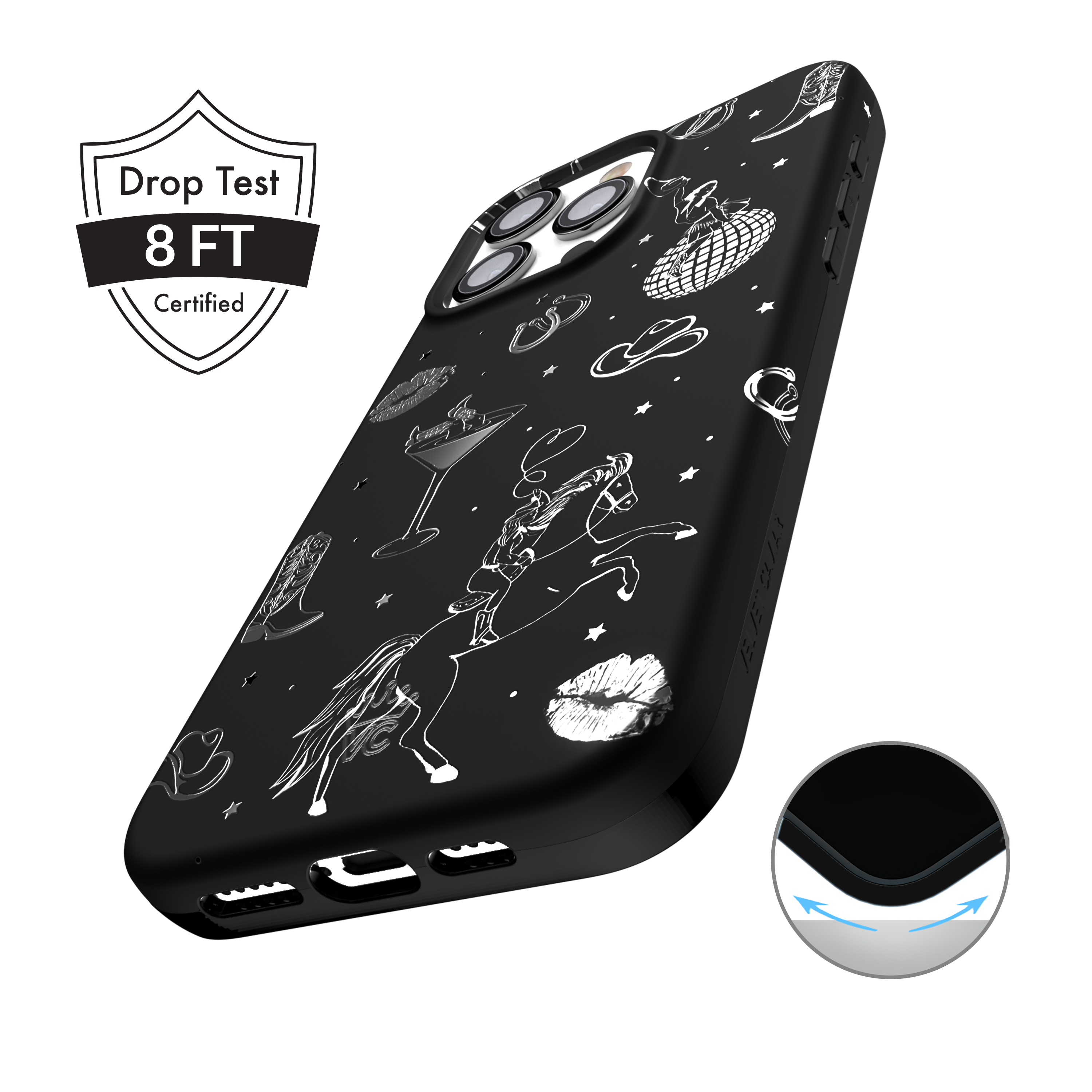 Disco Cowgirl iPhone Case - Trendy Rhinestone Protective Cover for iPhone 13/14/15 Pro Max - Perfect for Music Festivals & Western Parties