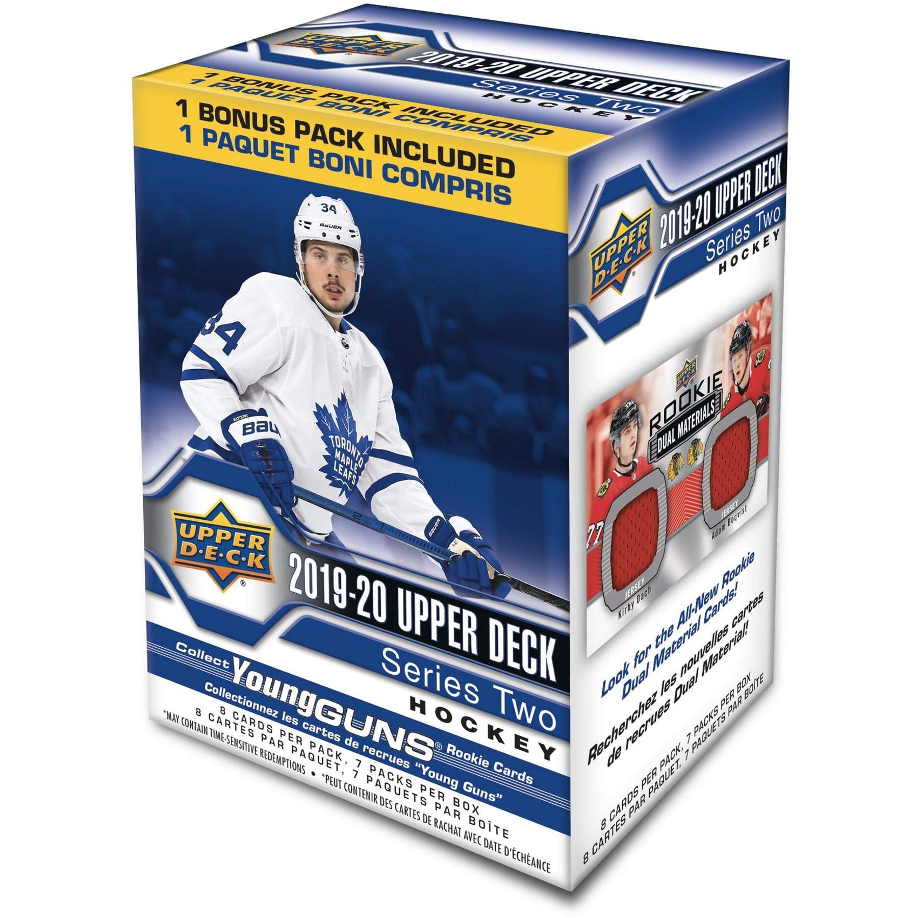 2019-20 UPPER DECK Hockey Series 2 Trading Cards Blaster Box - 8 Packs of NHL Collectible Cards for Sports Fans & Collectors - Perfect for Trading, Gifting & Displaying in Your Man Cave