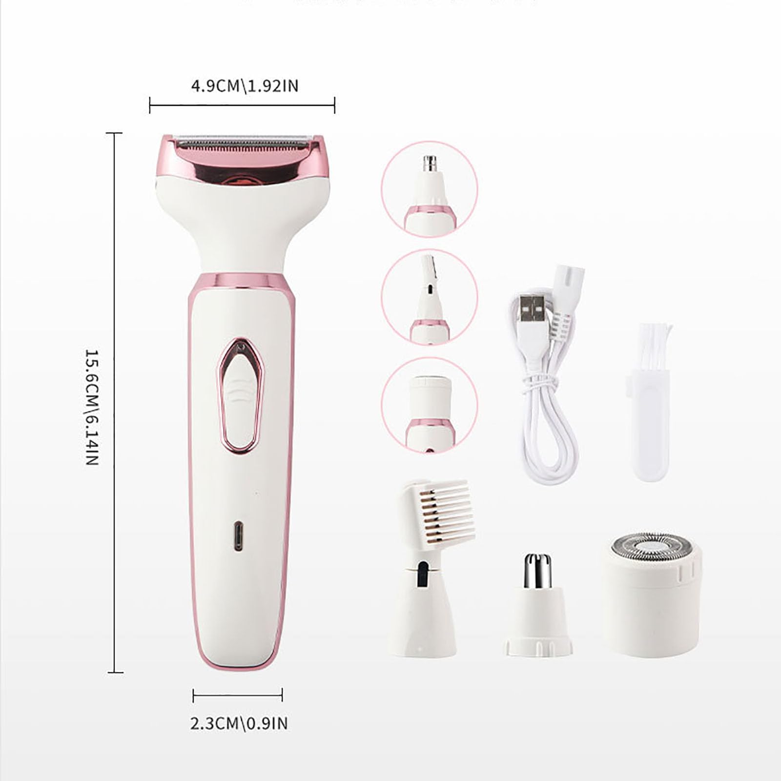 **Taletseten 4-in-1 Electric Lady Shaver for Women – Painless Hair Removal, Waterproof & USB Rechargeable – No Waxing Needed (2 Sets) – Perfect for Travel, Gym & Smooth Skin Care**