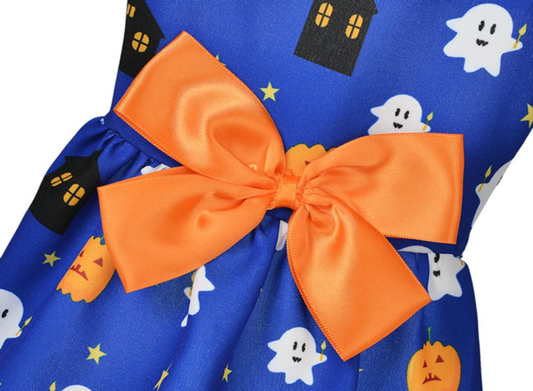 XIAOYU 3-Piece Halloween Dog Costume Set - Skeleton, Ghost & Pumpkin Pet Dresses for Small Dogs & Cats (XL) | Holiday Party Outfit for Puppies - Perfect for Halloween Parties, Pet Parades & Photo Shoots