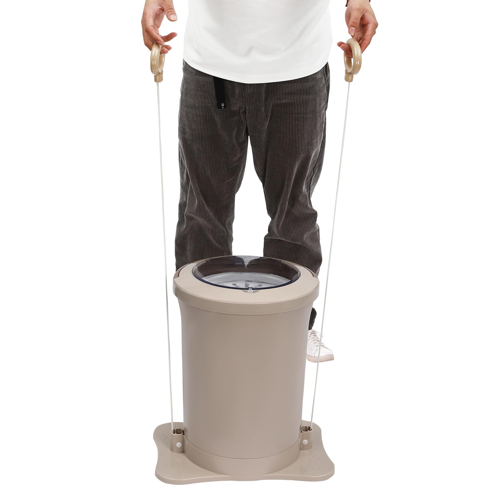 Gdrasuya10 Manual Clothes Dryer - Non-Electric Portable Laundry Spinner with Foot Pedal - Large Capacity Compact Spin Dryer for Travel, Camping & Emergency Use - Perfect for Apartments, RVs & Off-Grid Living