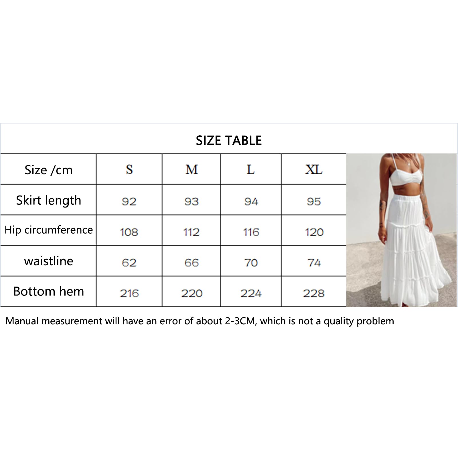 NUFIWI Women's Y2K Boho Pleated Long Skirt - High Elastic Waist Flowy Tiered A-Line Maxi Skirt for Beach, Vacation & Summer Outfits | Casual, Festival & Party Wear