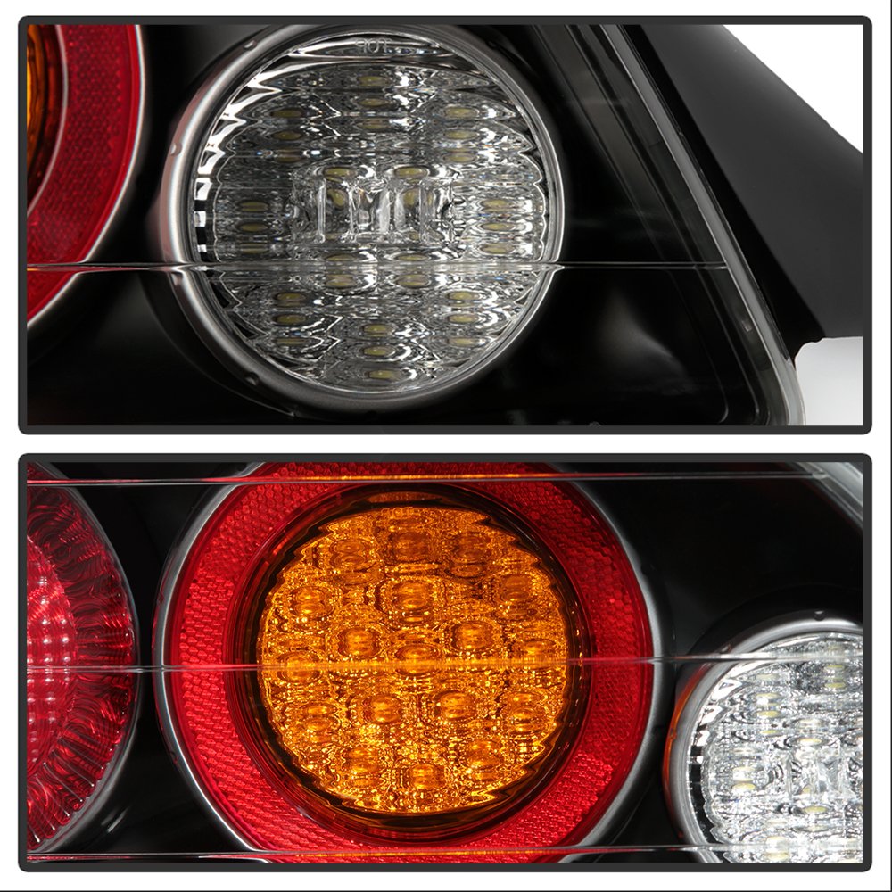 Xtune LED Tail Lights for Cars - Black (ALT-ON-HS2K00-LED-BK) | High Visibility Brake Lights for Night Driving & Enhanced Vehicle Safety