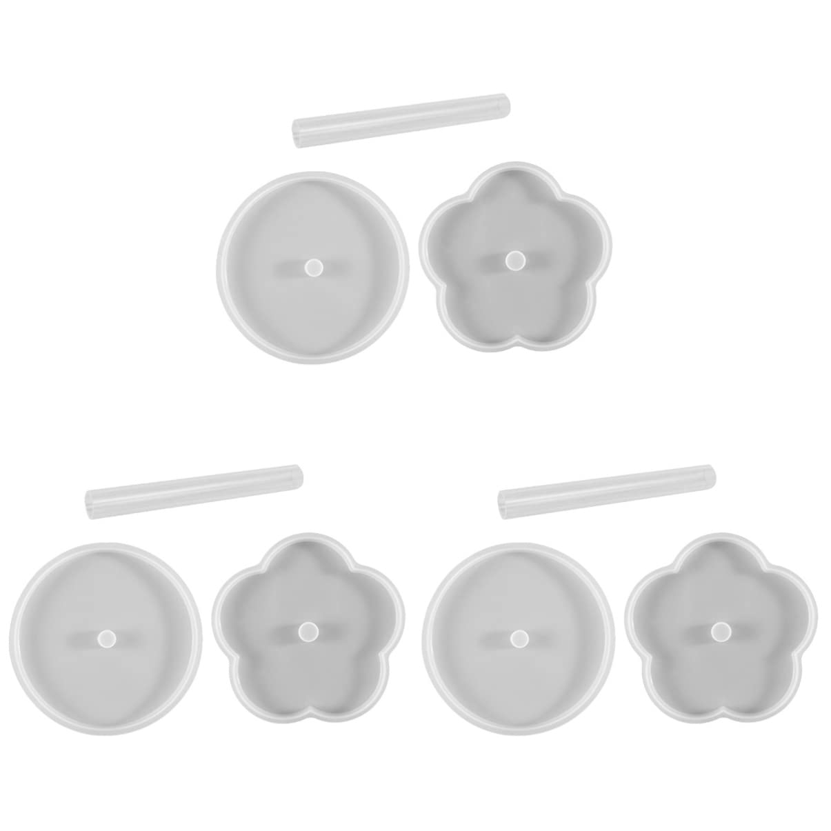 EXCEART 3-Piece Silicone Coaster Molds Set for DIY Resin Crafting – Perfect for Handmade Coasters, Home Decor & Gift Making