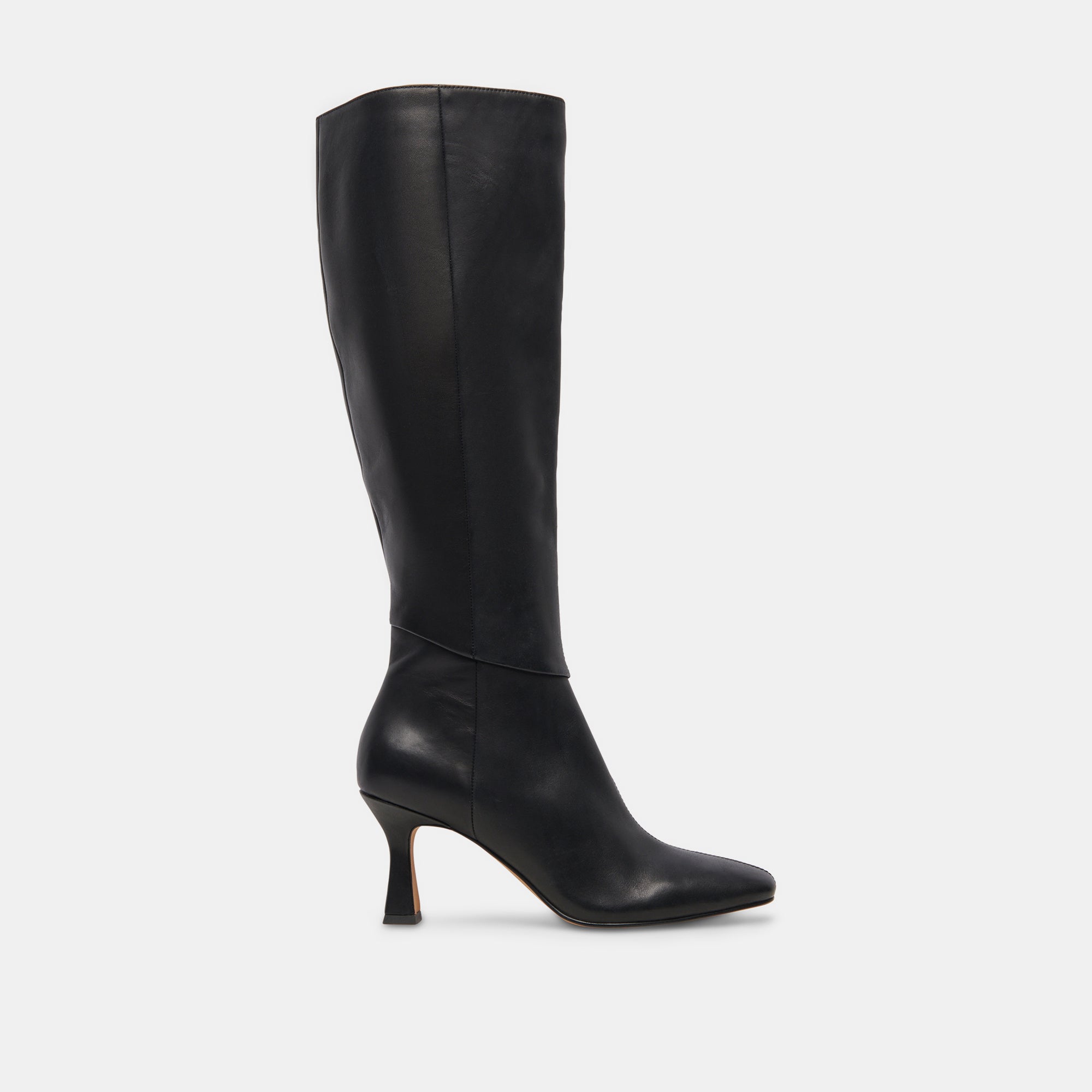 GYRA Wide Calf Boots for Women - Genuine Black Leather Knee High Boots - Comfortable & Stylish for Work, Office, and Winter Fashion