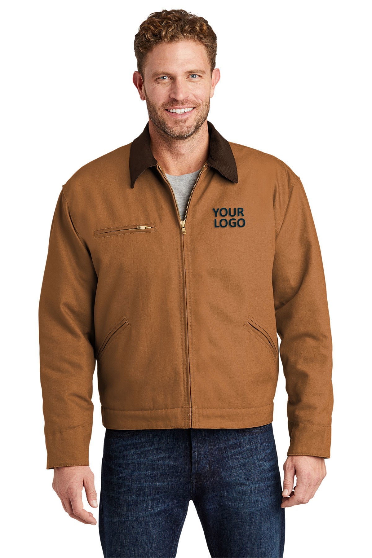 CornerStone Duck Cloth Work Jacket - Heavy Duty Brown Duck Canvas Jacket for Men | Durable Workwear for Construction, Farming & Outdoor Activities