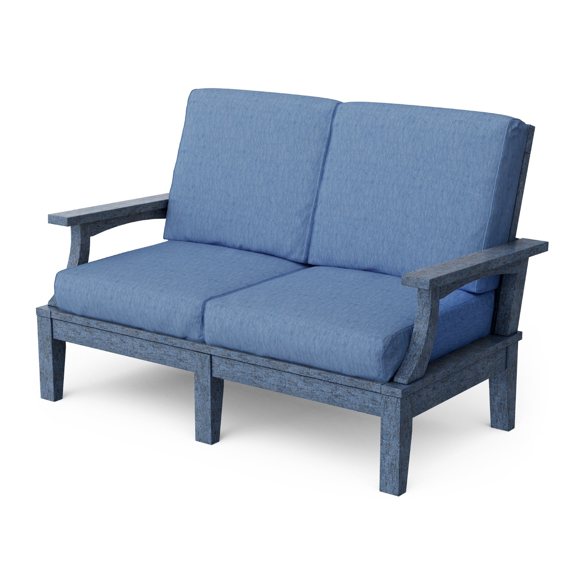 Heritage Deep Seating Love Seat Cushioned Sofa - Outdoor Patio Furniture for Garden, Poolside & Backyard Relaxation