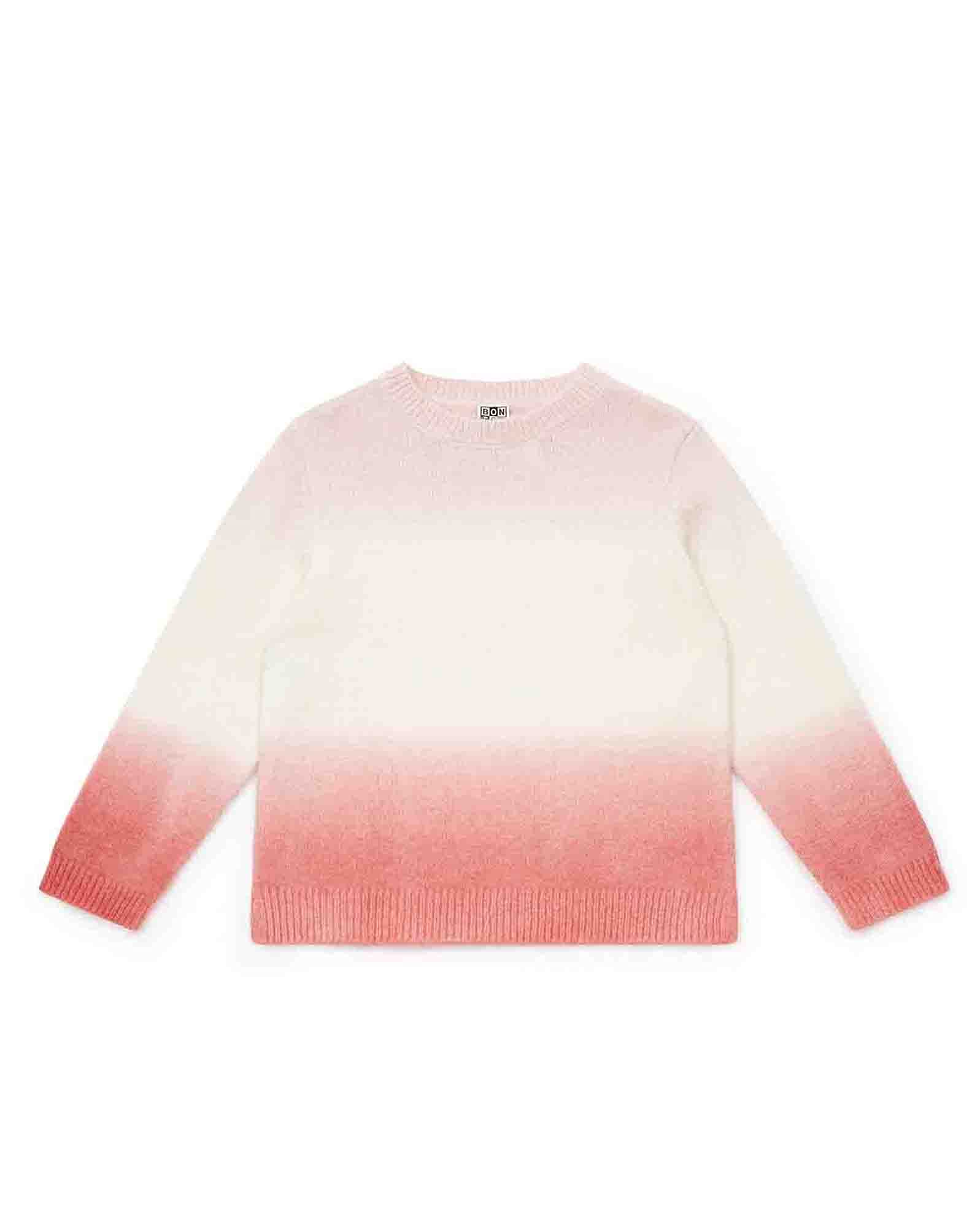 Bonton Tie-Dye Ombre Sweater for Girls - Lightweight Knit Pullover - Perfect for School, Playdates & Fall Fashion