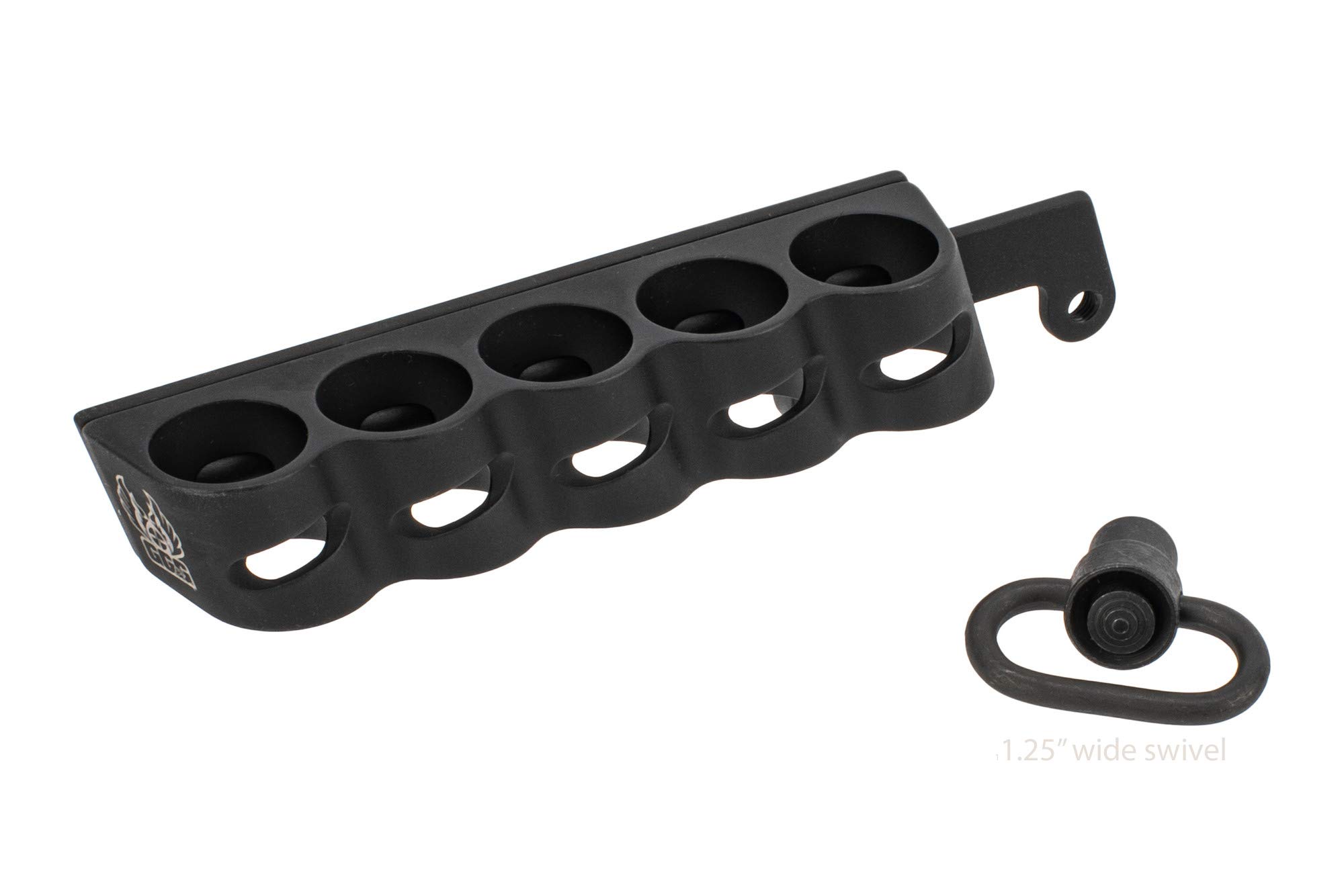 GG&G GGG-2211 Remington TAC-13 12 Gauge 5-Shot Shotgun Side Saddle with Rectangular Swivel - Black | Tactical Shotgun Accessory for Home Defense & Hunting