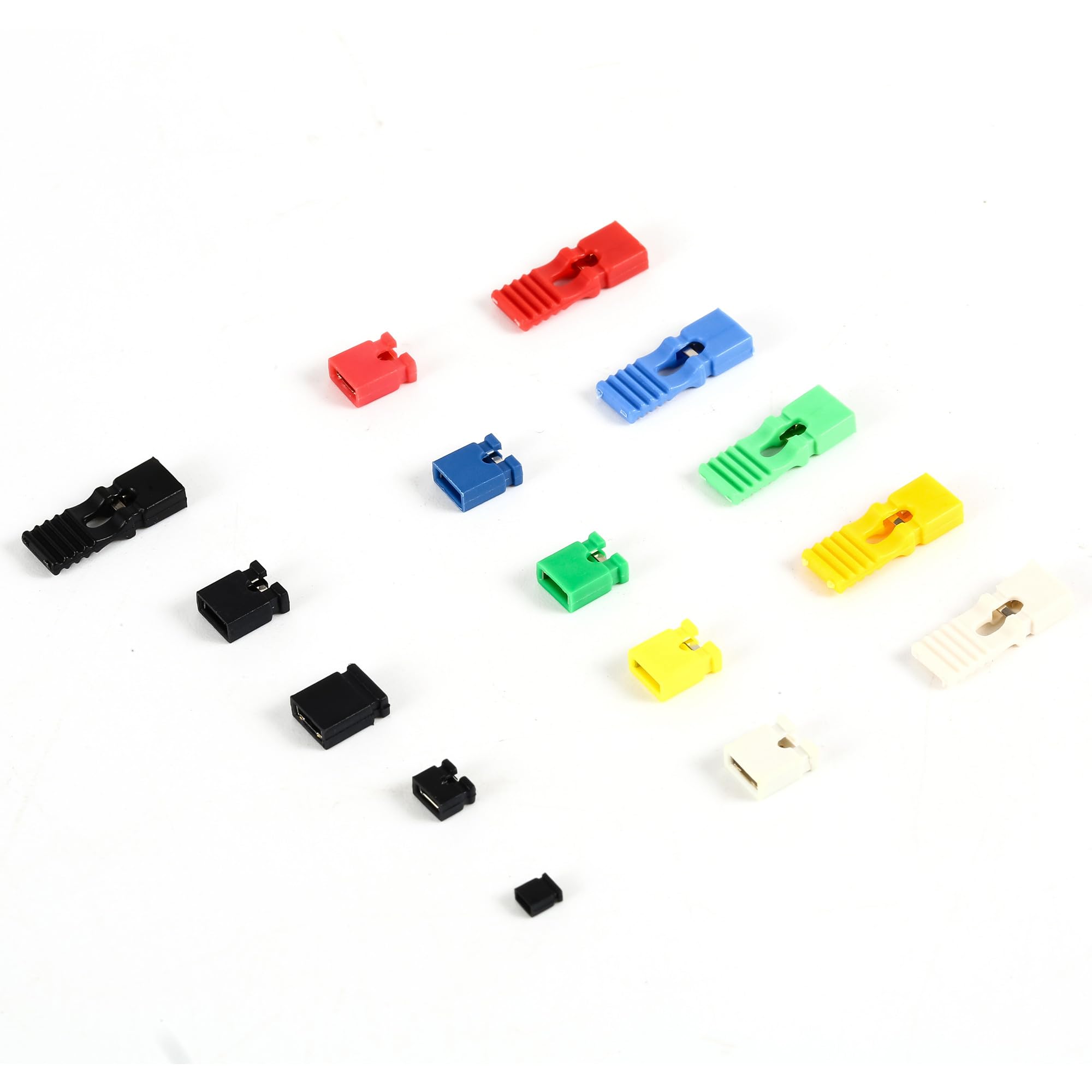 300pcs Mixed Jumper Caps Kit - 2.54mm/2.0mm/1.27mm Pin Headers for Arduino, Raspberry Pi, PCB & Circuit Boards - Durable Shunt Connectors for Short Circuit Protection - Perfect for DIY Electronics, Prototyping and Hardware Projects