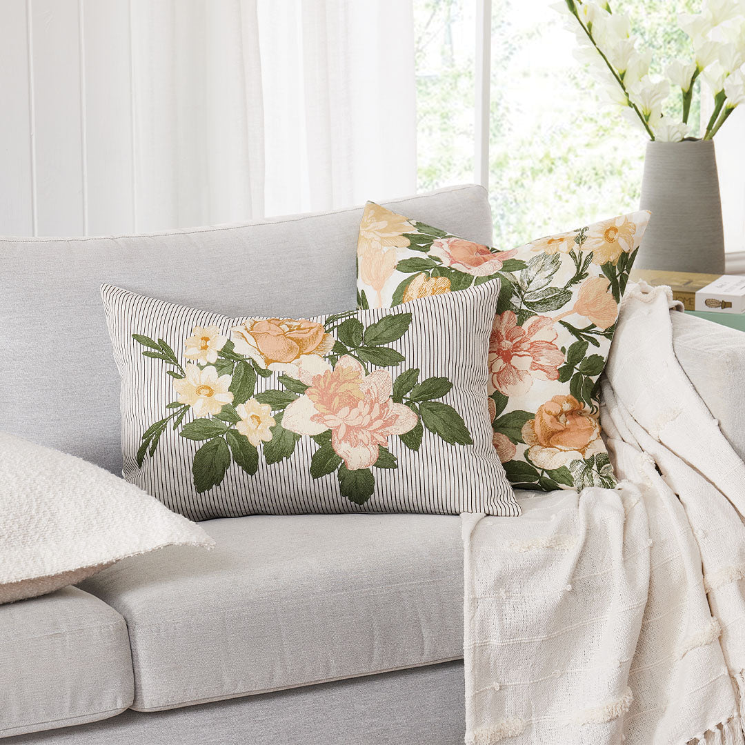 Lilyfield Blush Pink Square Throw Pillow 50x50cm - Soft Decorative Cushion for Sofa, Bed & Home Decor by Zaab | Perfect for Living Room, Bedroom & Nursery