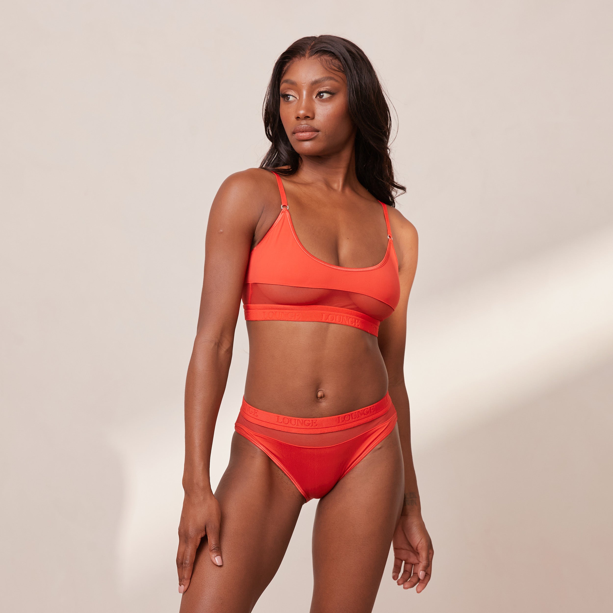 Sexy Red Mesh Bra & Thong Briefs Set - Comfortable Lingerie for Women | Perfect for Date Night, Valentine's Day & Boudoir Photography