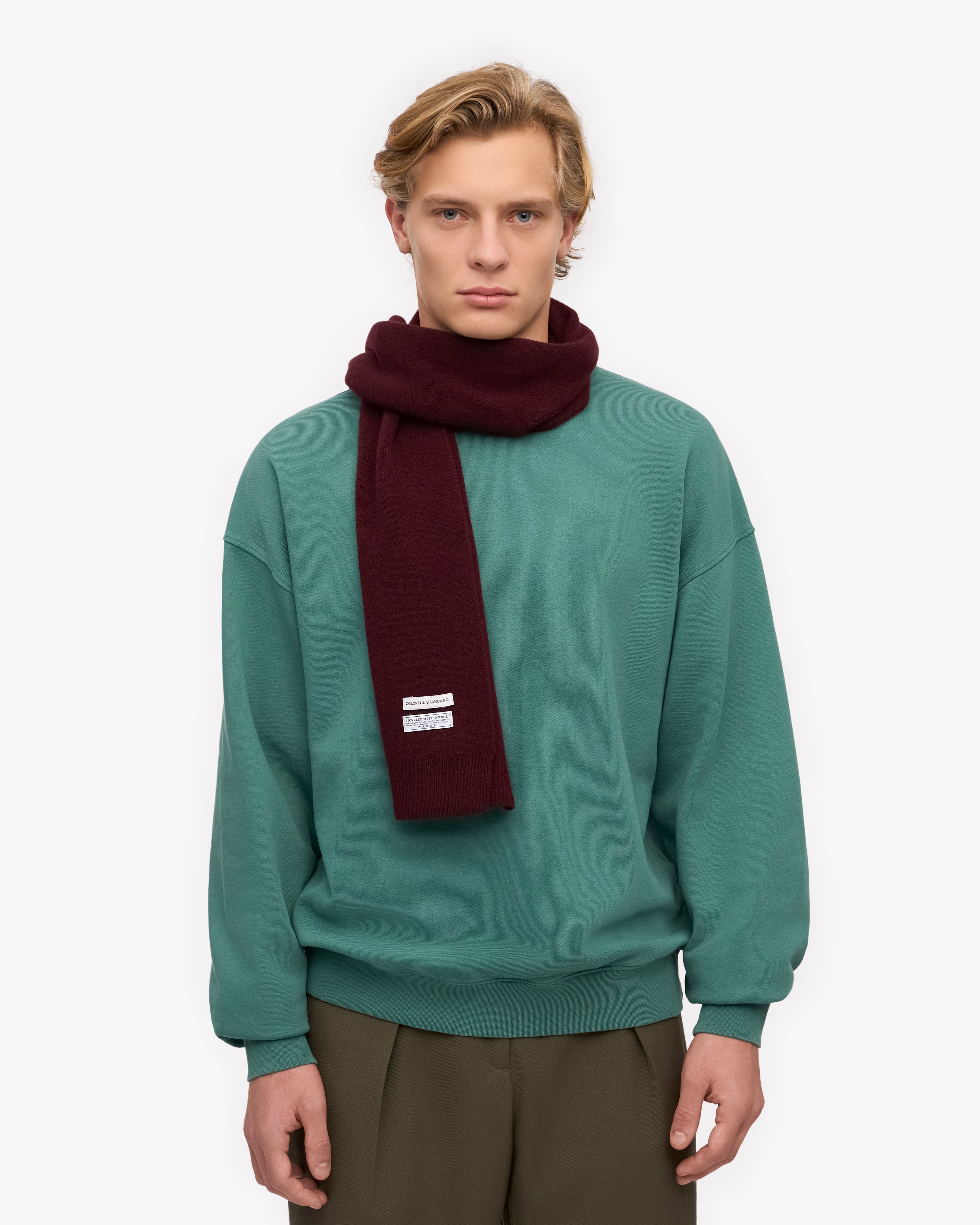 Premium Merino Wool Scarf for Women & Men - Soft Warm Winter Accessory in Oxblood Red - Perfect for Cold Weather, Outdoor Activities & Fashion Styling