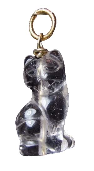 Quartz Kitty Cat Pendant Necklace - 14K Gold Semi Precious Stone Jewelry for Women | Elegant Crystal Cat Charm Gift for Cat Lovers | Perfect for Daily Wear, Parties & Special Occasions