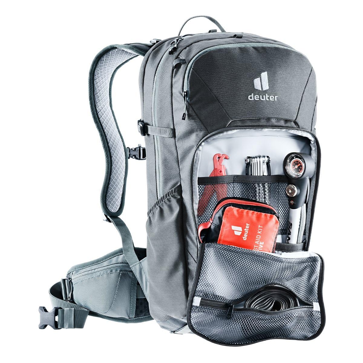 Deuter Attack 22 EL Extra Long Protector Bike Backpack - Waterproof Cycling Backpack for Commuting & Mountain Biking | Durable Hiking Daypack with Laptop Compartment