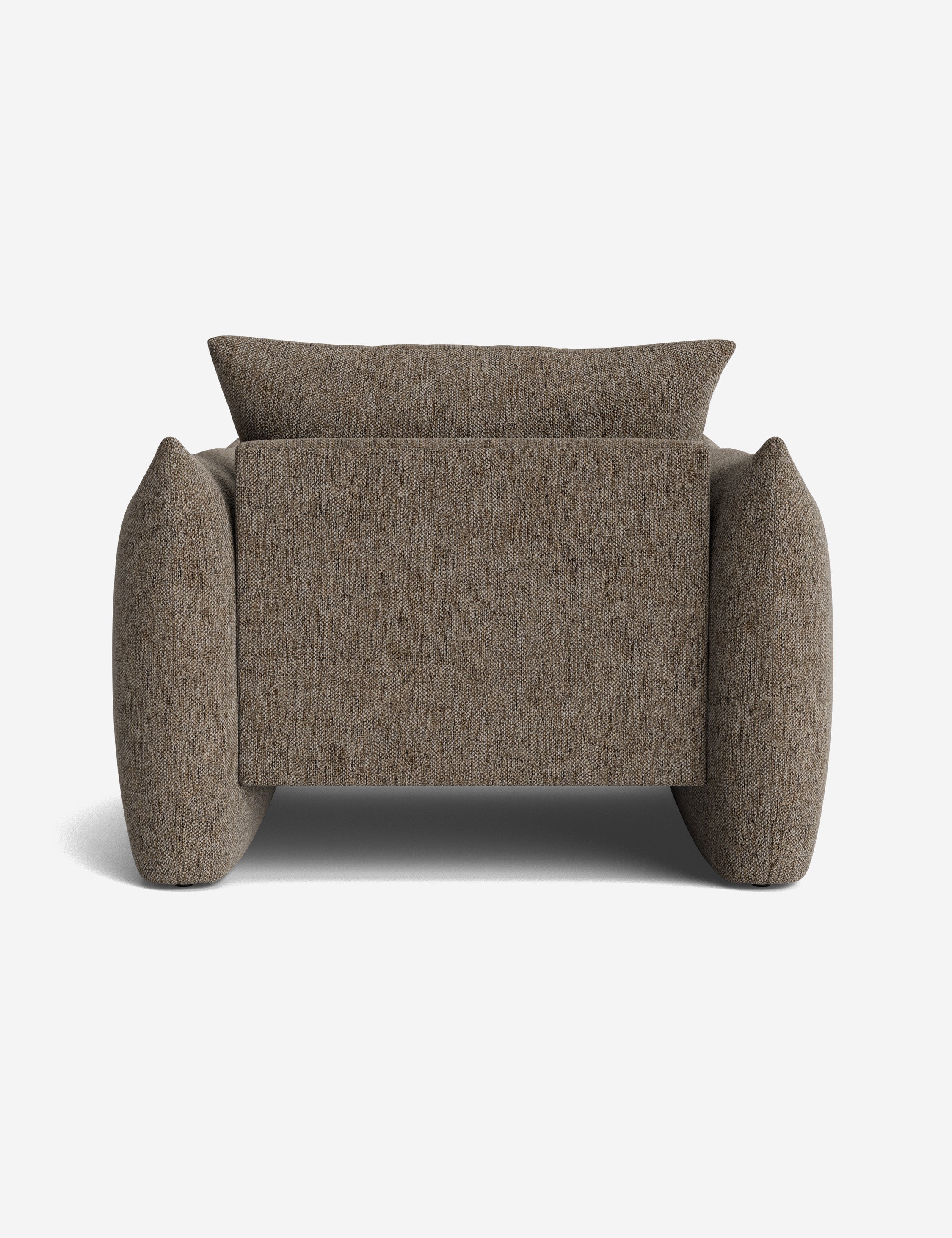 Modern Banks Accent Chair - Mid-Century Style Upholstered Armchair with Wooden Legs for Living Room, Bedroom & Office Decor