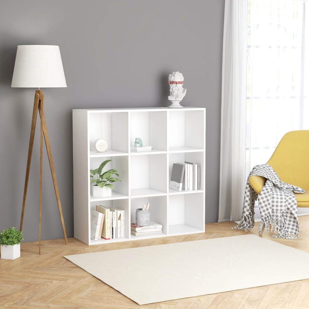 Freestanding Bookcase & Storage Cabinet - Chipboard Bookshelf for Decorations, Books, and Display | Perfect for Living Room, Bedroom, and Home Office Organization