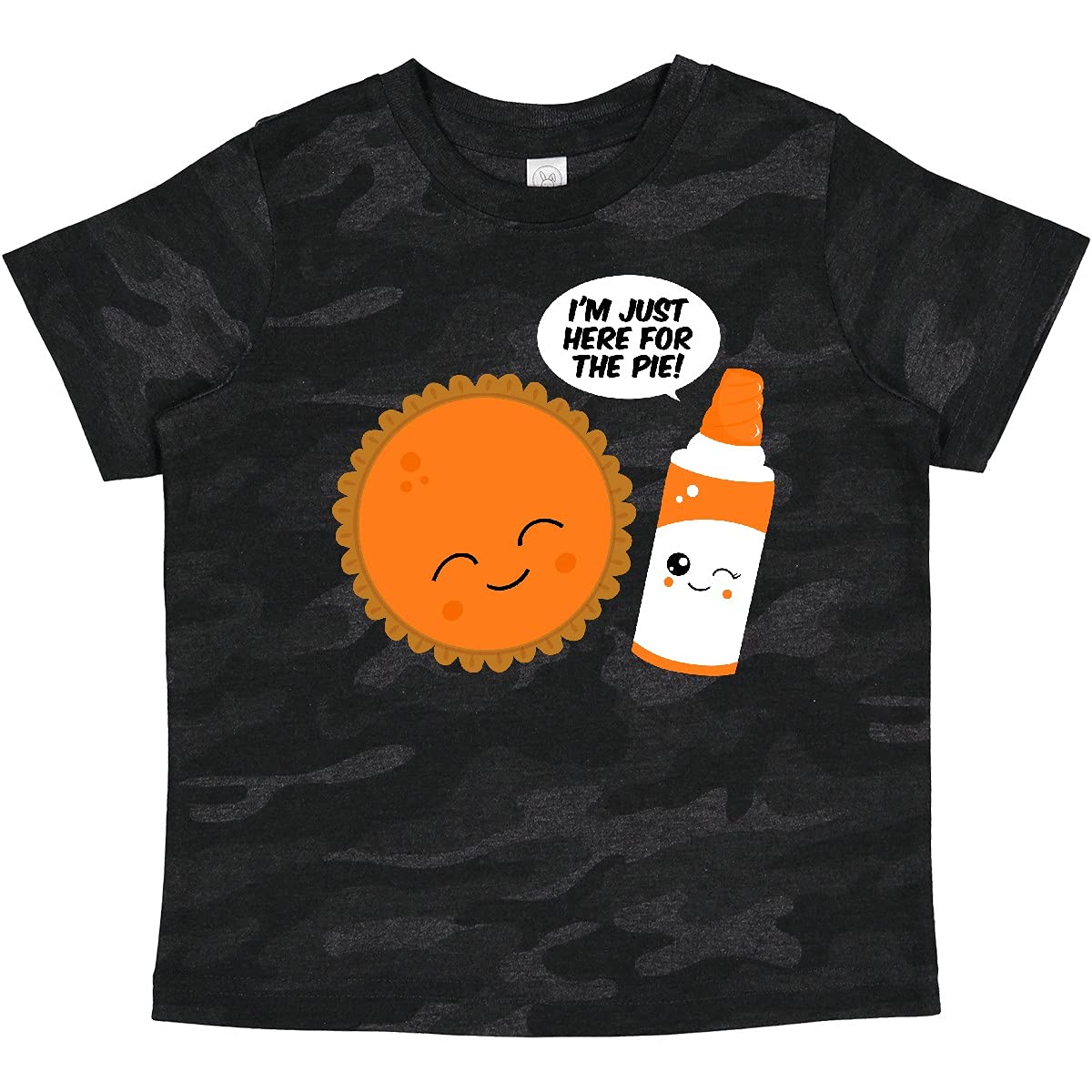 Inktastic Here for The Pie Baby T-Shirt - Cute Graphic Tee for Infants & Toddlers - Perfect for Family Gatherings, Thanksgiving, and Holiday Photos