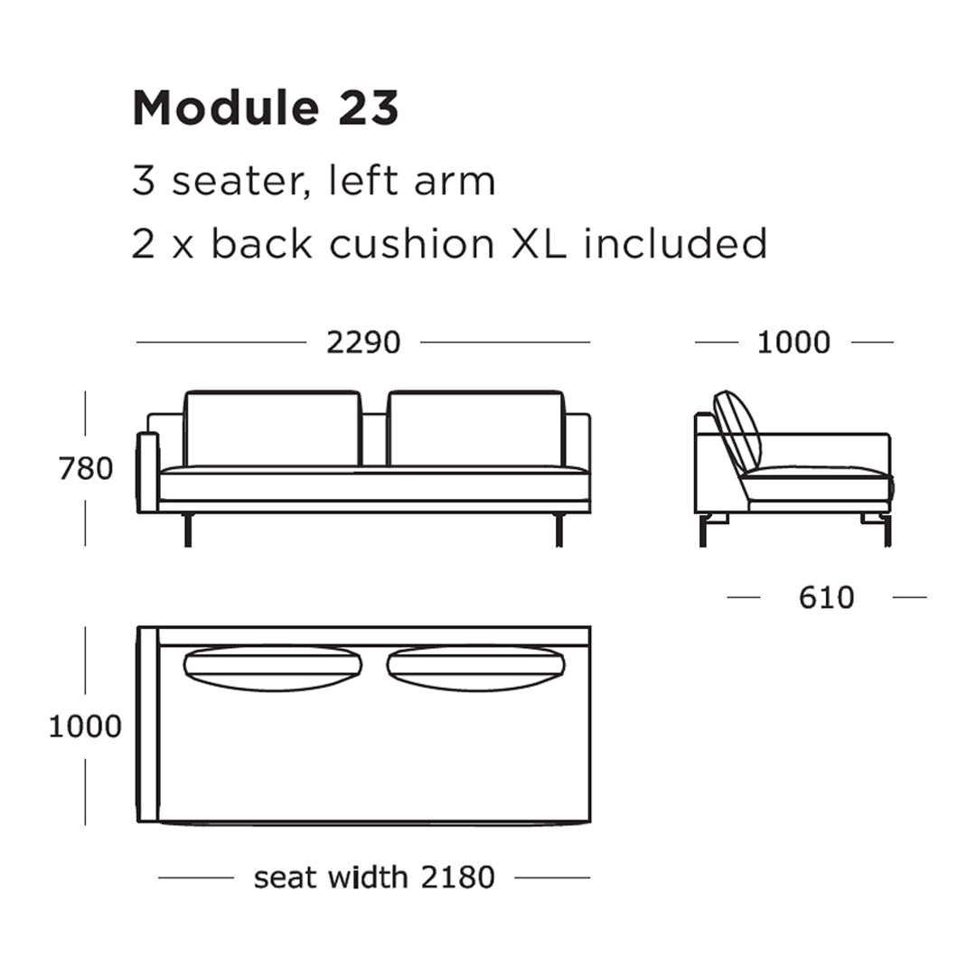 Modular Sofa Edge V2 - 17 to 24 Seating Configurations for Living Room, Lounge & Office Spaces