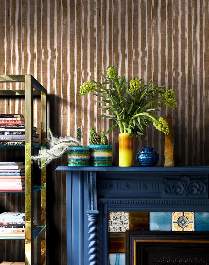 Monroe Street Wallpaper by Chris Benz - Brown Textured Wallpaper for Living Room & Bedroom Decor