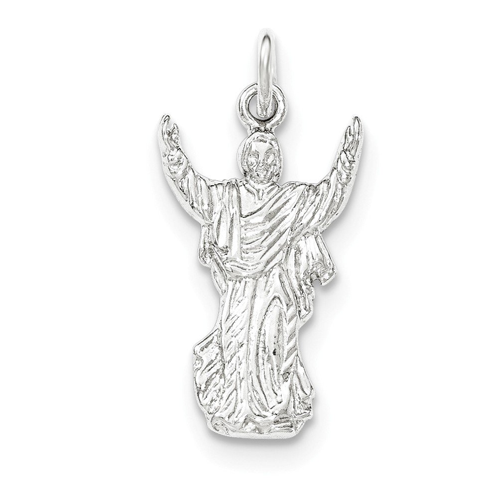 925 Sterling Silver Jesus Hands Up Pendant - Polished & Textured Religious Jewelry for Men & Women - Perfect for Gifts, Church Events & Daily Wear