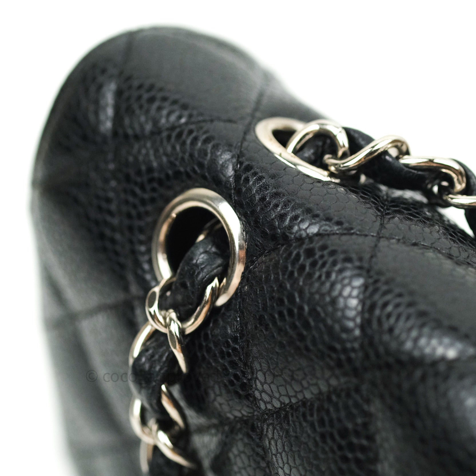 Chanel Classic Medium Double Flap Bag Black Caviar Leather with Silver Hardware - Luxury Shoulder Bag for Women, Perfect for Work, Evening Events & Special Occasions