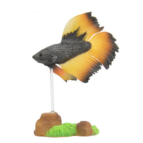 Betta Fish Fighting Fish Vol. 02 Stand Stones 2 Inch Mini Collectible Figure - Perfect for Aquarium Decor, Desk Display & Anime Collection