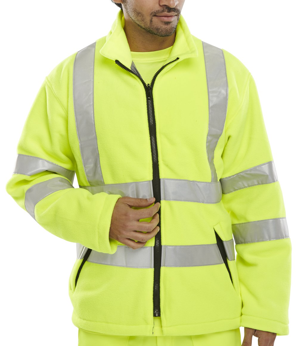 CBseen Arnoustie Fleece Jacket for Men & Women - Saturn Yellow XXL - Warm Winter Outdoor Jacket for Hiking, Camping & Casual Wear