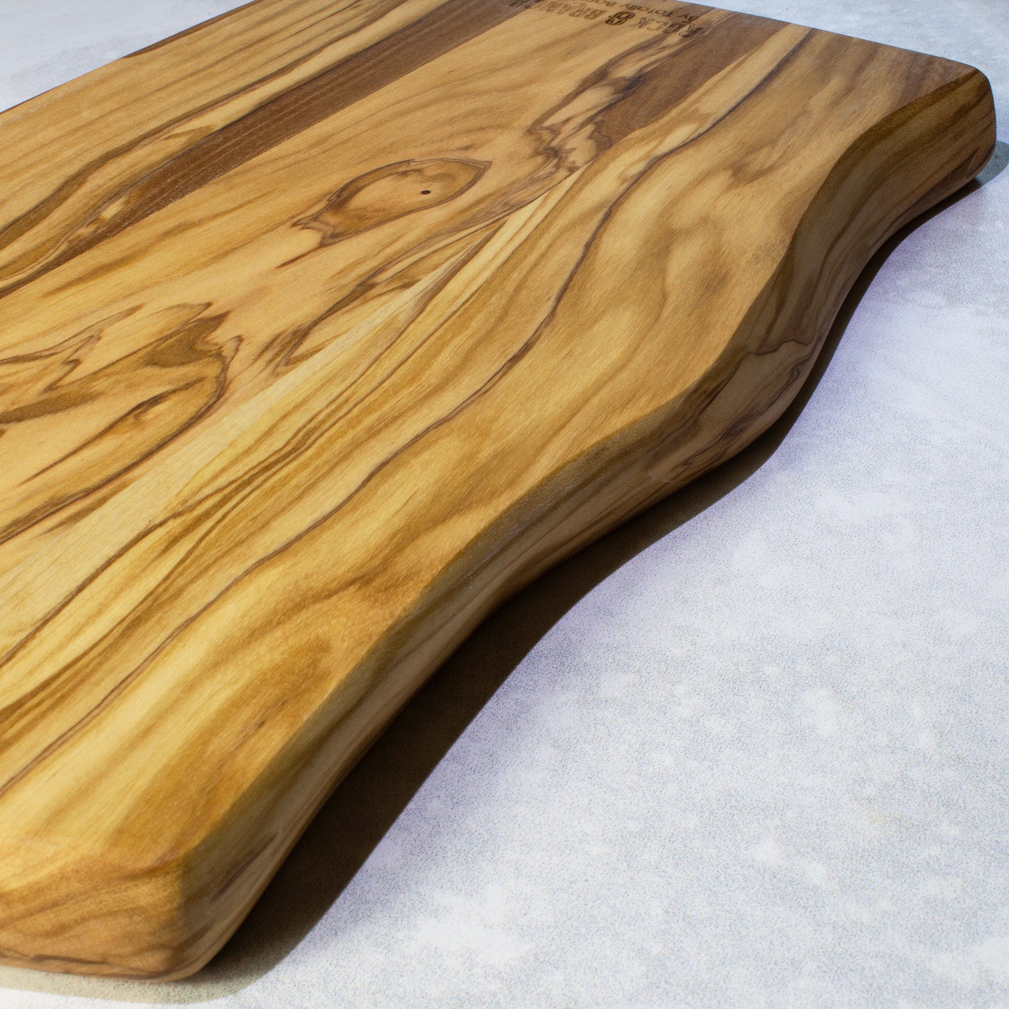 Rock & Branch® Olive Wood Charcuterie Board - Handcrafted Serving Tray for Cheese, Charcuterie & Appetizers - Perfect for Entertaining, Parties & Wine Tasting Events