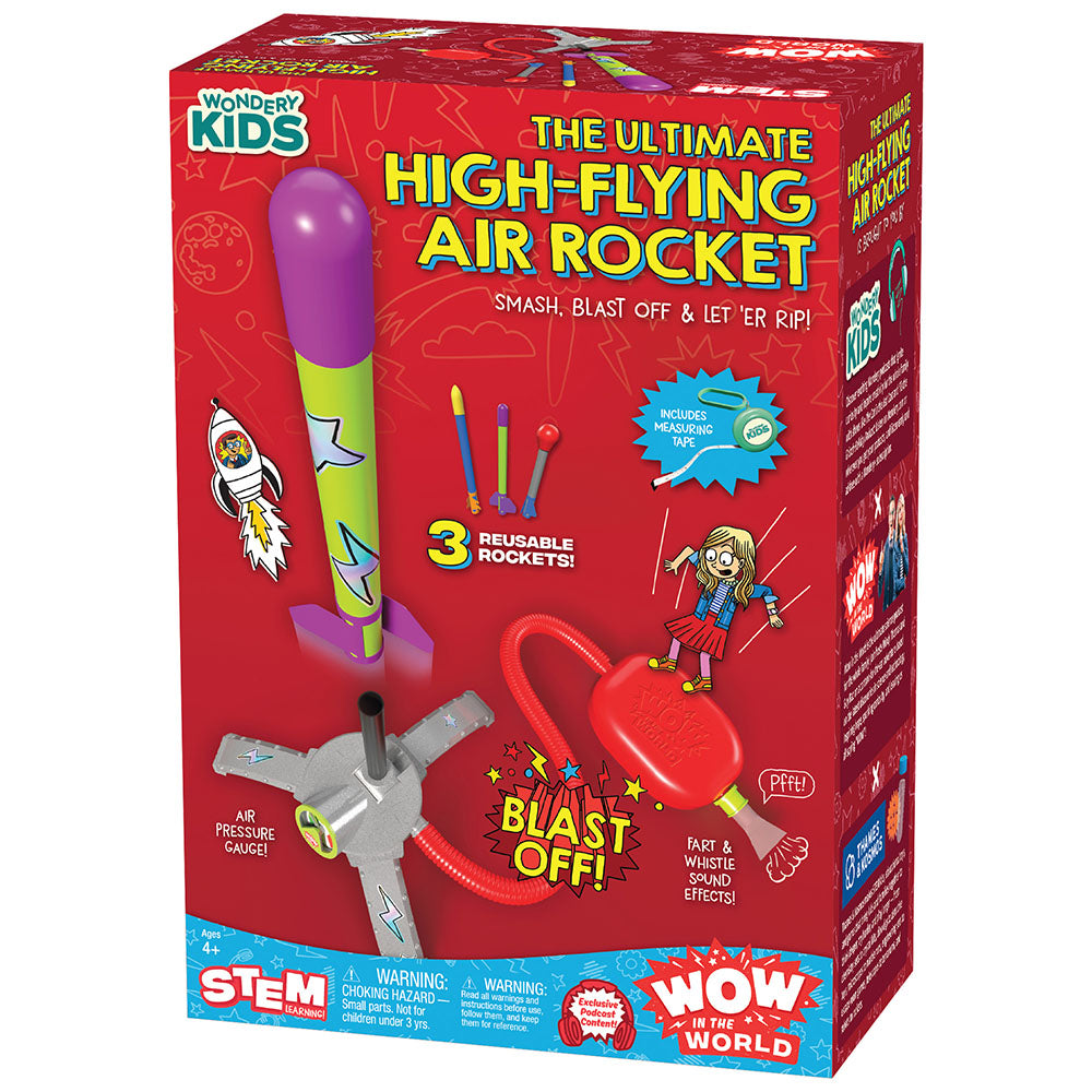 Wow in the World: Ultimate High-Flying Air Rocket - STEM Toy for Kids Outdoor Play & Science Experiments