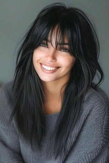 KYNA Clip In Synthetic Front Hair Extension - Dark Brown Fringe Bang for Women & Girls | Easy to Use, Natural Look | Perfect for Parties, Cosplay & Daily Styling