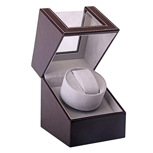 Automatic Watch Winder Box - Premium Leather Storage Organizer & Display Case for Mechanical Watches with EU Plug - Perfect for Watch Collectors & Luxury Timepiece Enthusiasts (Home/Office Use)