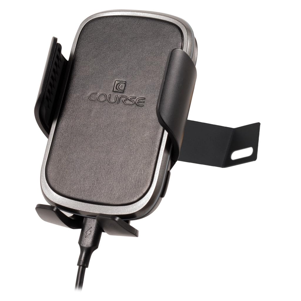 Course Motorsports DirectFit Wireless Charging Car Phone Mount for Jeep Grand Cherokee WK2 (2011-2023) - Auto-Grip Phone Holder with Fast Charging - Perfect for Off-Roading & Daily Commute (Black)
