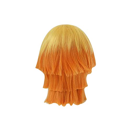 Golden Heat Resistant Synthetic Short Wig - Natural Looking Anime Cosplay Hairpiece for Women & Men | Perfect for Halloween, Costume Parties & Cosplay Events