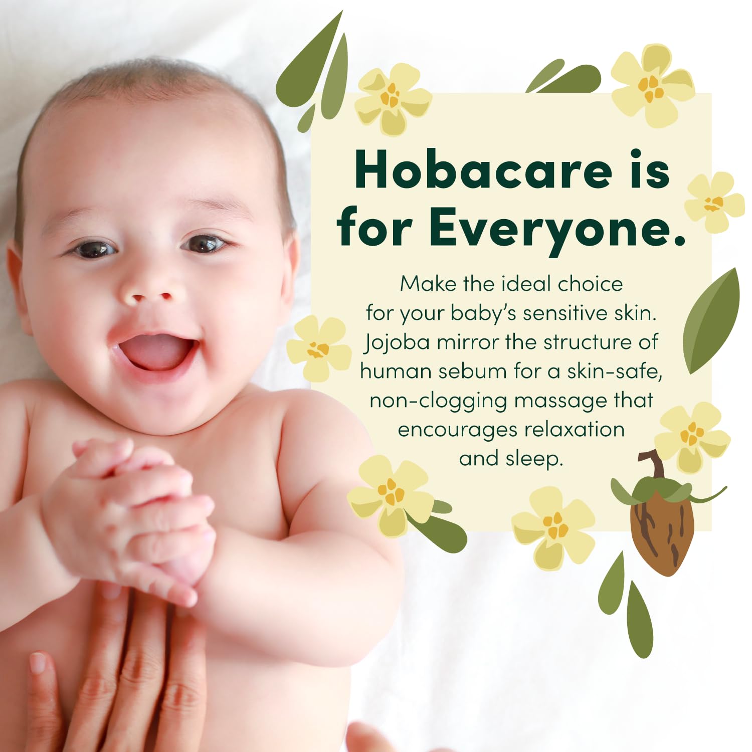 HobaCare Organic Jojoba Oil - 100% Pure, Unrefined Cold Pressed Jojoba Oil for Skin, Hair & Nails - Natural Moisturizing Body Oil & Face Moisturizer for Dry Skin - Beard Care & Scalp Treatment - Perfect for Daily Skincare Routine & DIY Beauty Recipes (16 fl oz)
