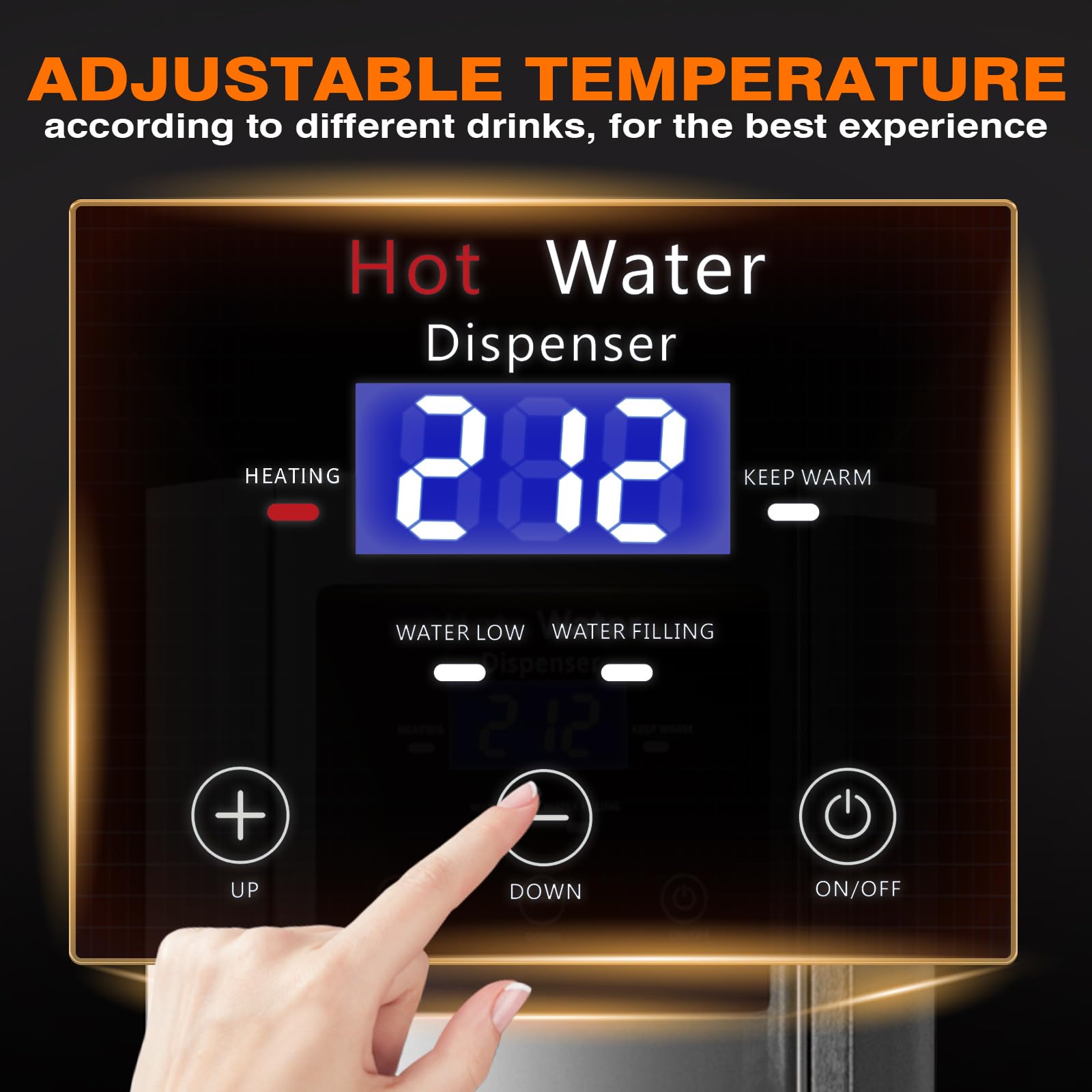 WantJoin Commercial Hot Water Dispenser 20L (5.2GAL) per Hour - Electric Countertop Water Boiler with Step Heating & Auto Temperature Control (32°F-212°F) - 1800W for Boba Tea, Coffee Shops, Offices & Restaurants - Perfect for Brewing, Food Service & High-Demand Environments