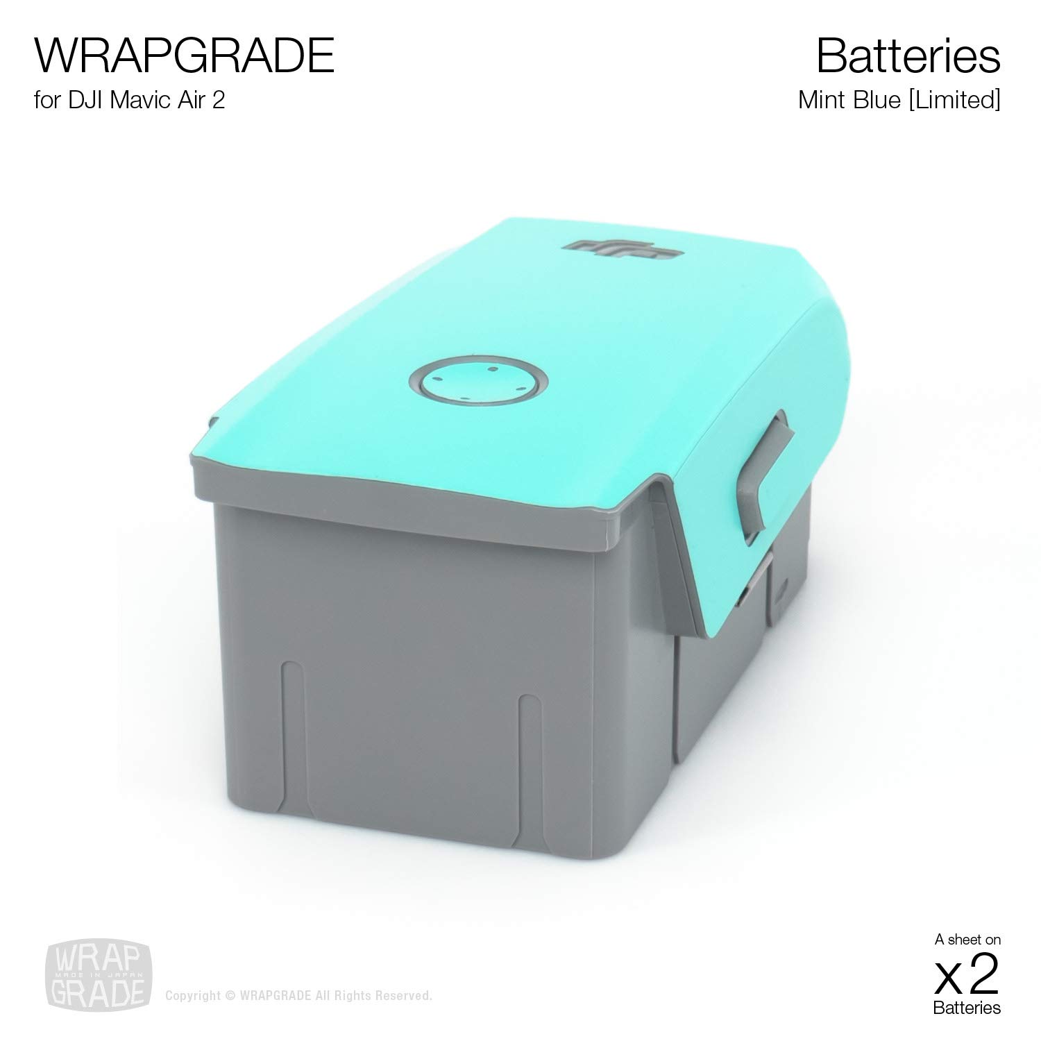 DJI Mavic Air 2 & Air 2S Compatible Skin Wrap - Premium Protective Vinyl Decal (Mint Blue) for Drone Body & 2 Batteries | Perfect for Outdoor Adventures, Aerial Photography & Customization
