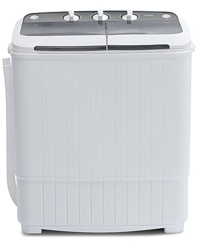 Portable Washing Machine 16.5LBS - Compact Twin Tub Mini Washer & Dryer Combo with Wash & Spin Cycle - Perfect for Apartments, Dorms, RVs, Camping & Travel - Space Saving Laundry Solution for Small Spaces