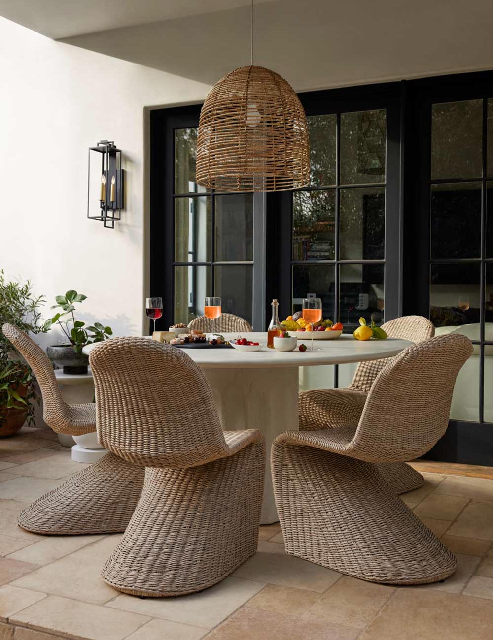 Modern Beehive Pendant Light - Handmade Rattan Hanging Lamp for Kitchen Island, Dining Room & Bedroom - Boho Farmhouse Ceiling Lighting Fixture