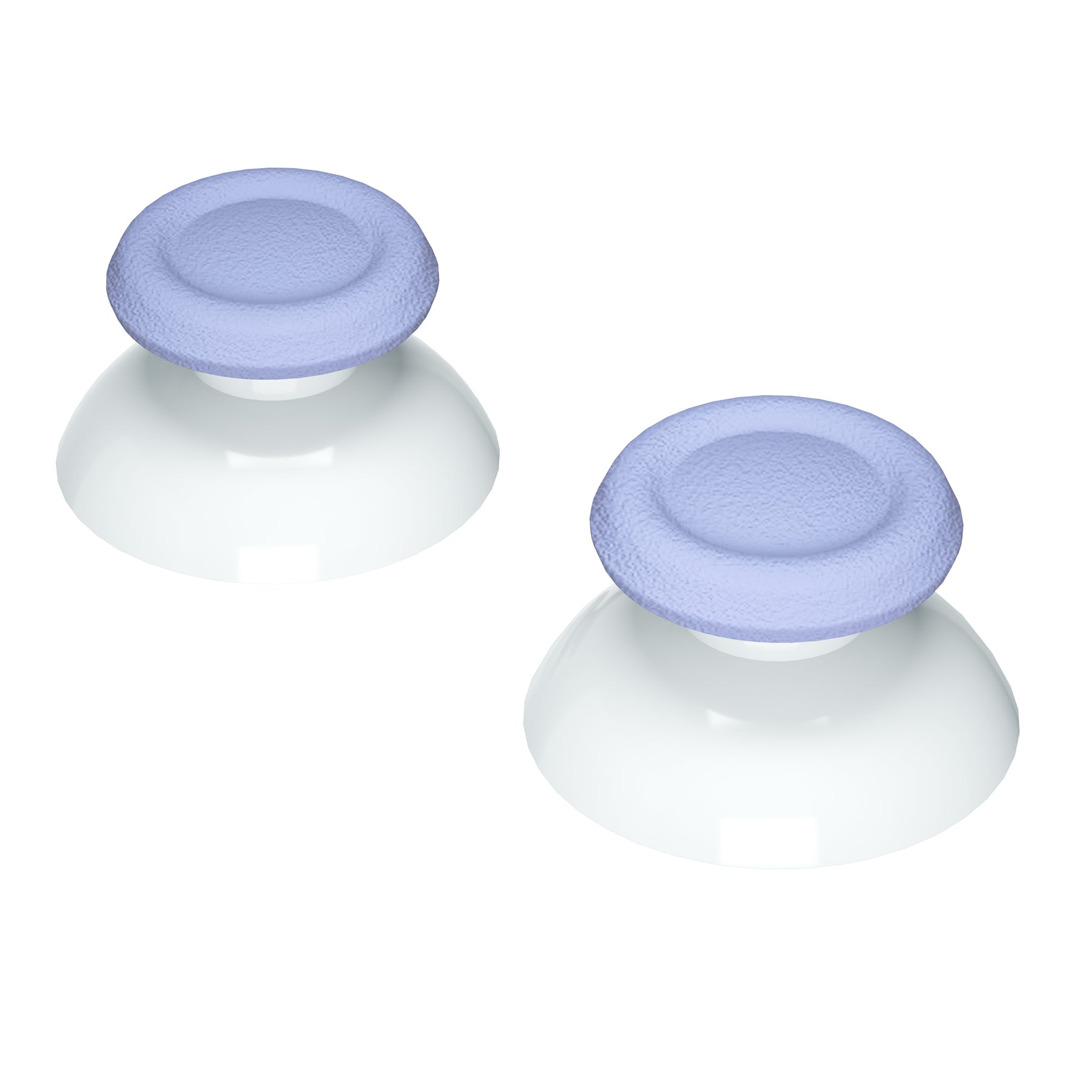 eXtremeRate Light Violet & White Dual Color Replacement 3D Joystick Thumbsticks for PS4 Slim/Pro Controller - Includes Phillips Screwdriver - Enhanced Grip & Precision for Gaming - Perfect for FPS, Racing & Action Games (Model P4J0132)