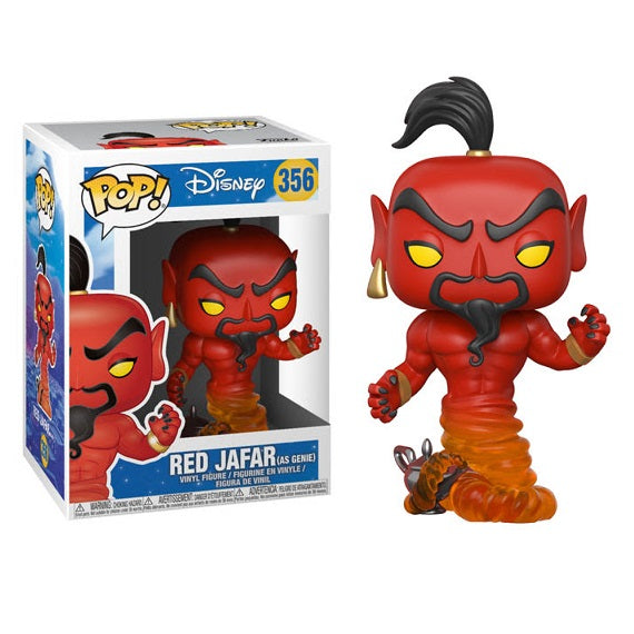 Funko Pop Disney Aladdin: Red Jafar as Genie #356 – Limited Edition Collectible Vinyl Figure for Disney Fans & Movie Lovers – Perfect for Display, Gifting, and Pop Culture Collections