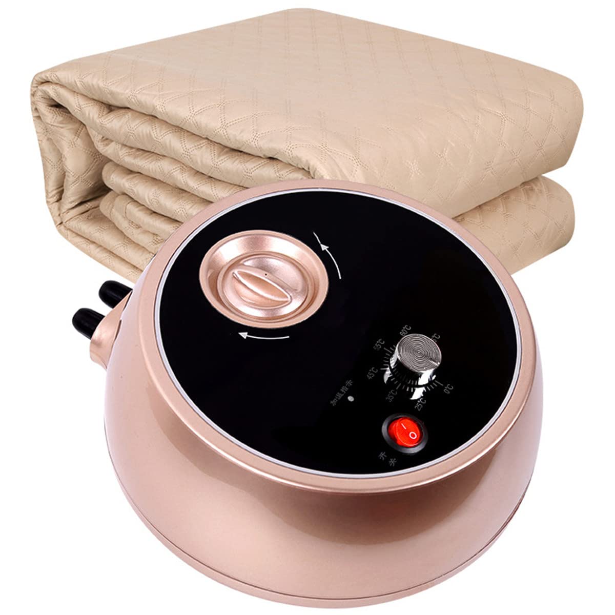 Electric Heated Throw Blanket for Adults - Double Size Soft Fleece Warming Blanket with Overheat Protection - Perfect for Home, Office & Winter Use - Brown (Model 18090)