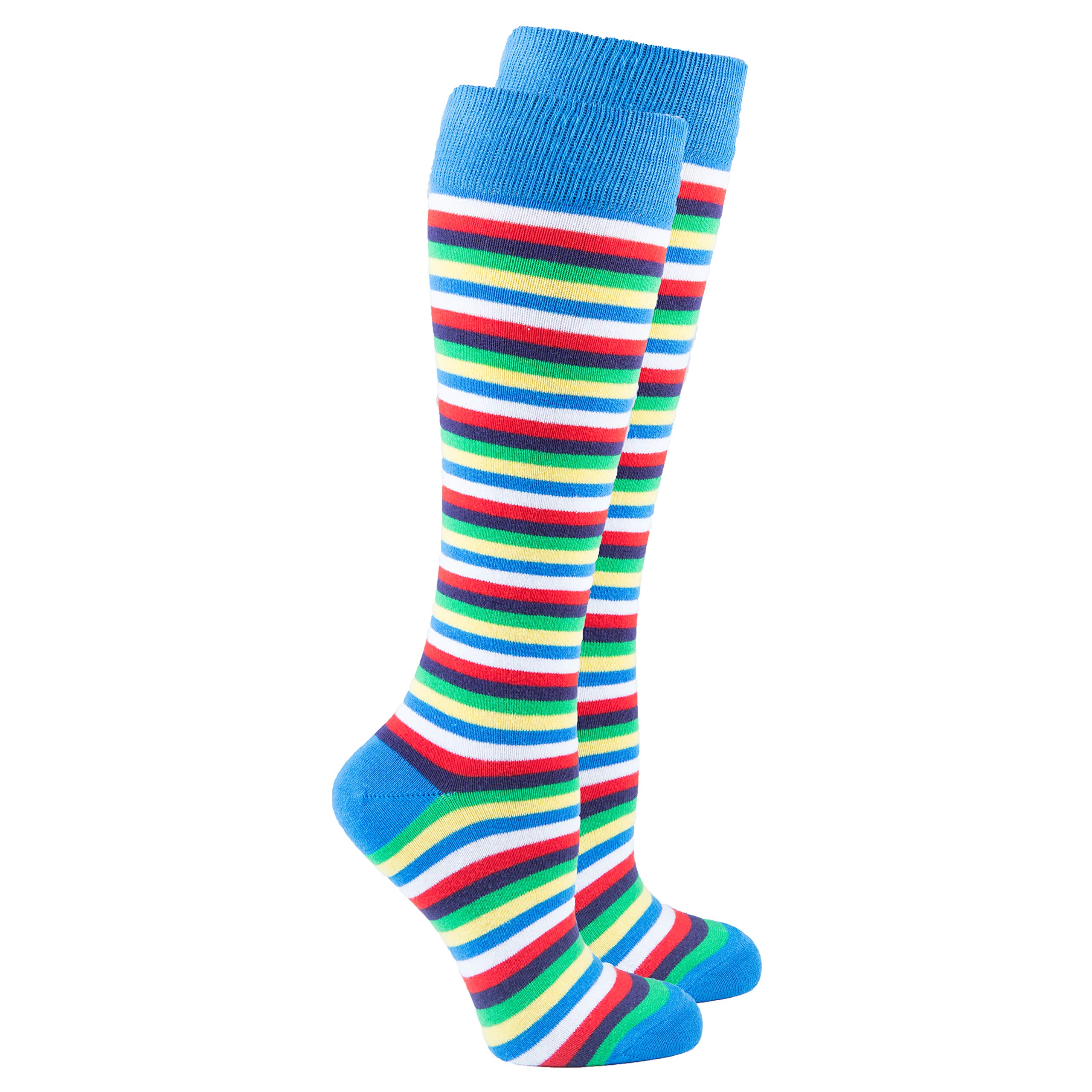 Women's Colorful Luxury Cotton Funky Knee High Socks - 1 Pair - Soft & Comfortable for Daily Wear, Fashion Outfits & Gifts