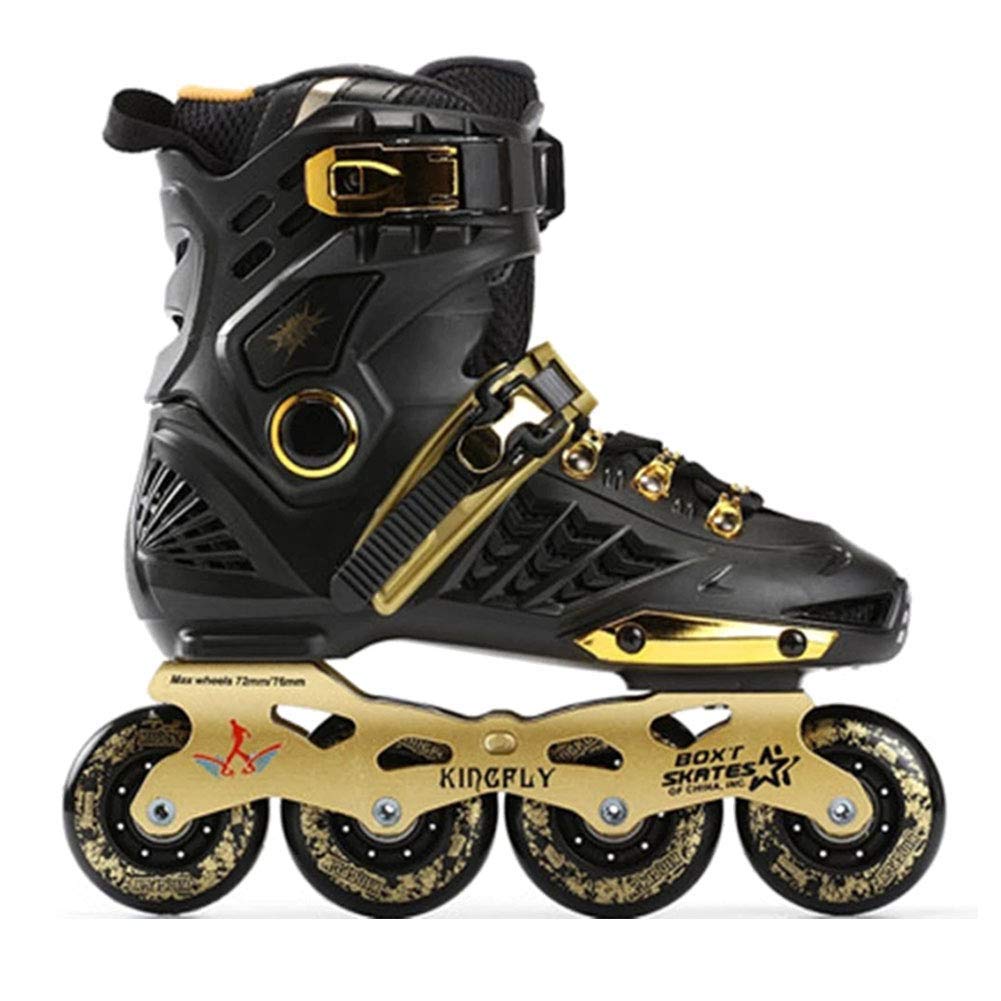 JRYⓇ Carbon Fiber Inline Skates for Adults & Kids - High-Speed Fitness Roller Skates with Flash Wheels - Perfect for Beginners, Outdoor Exercise & Family Fun