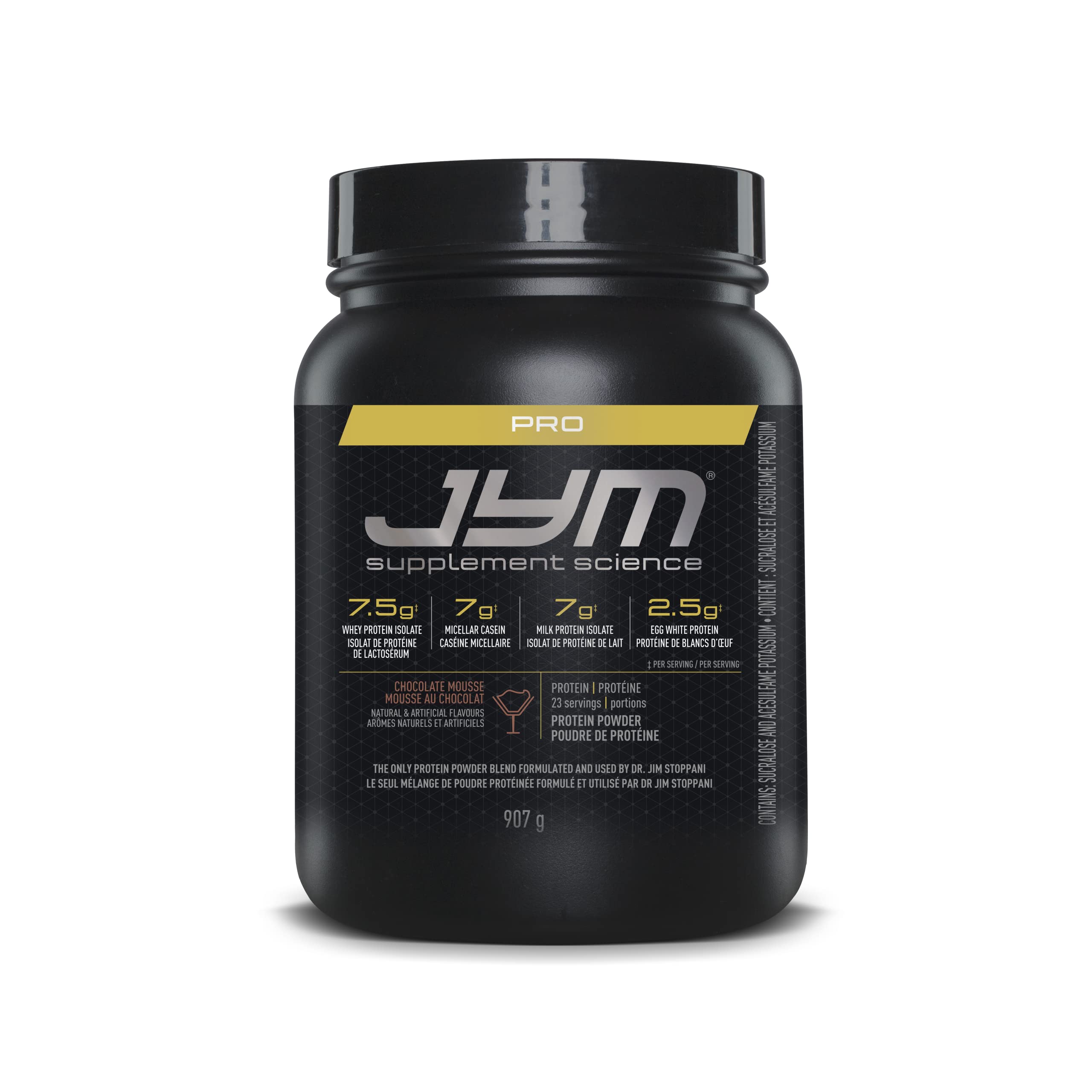 Pro JYM Protein Powder - Egg White, Milk, Whey Protein Isolates & Micellar Casein Blend | JYM Supplement Science | Chocolate Mousse Flavor, 2 lb (45 Servings) - Post Workout Recovery & Muscle Building for Athletes & Fitness Enthusiasts