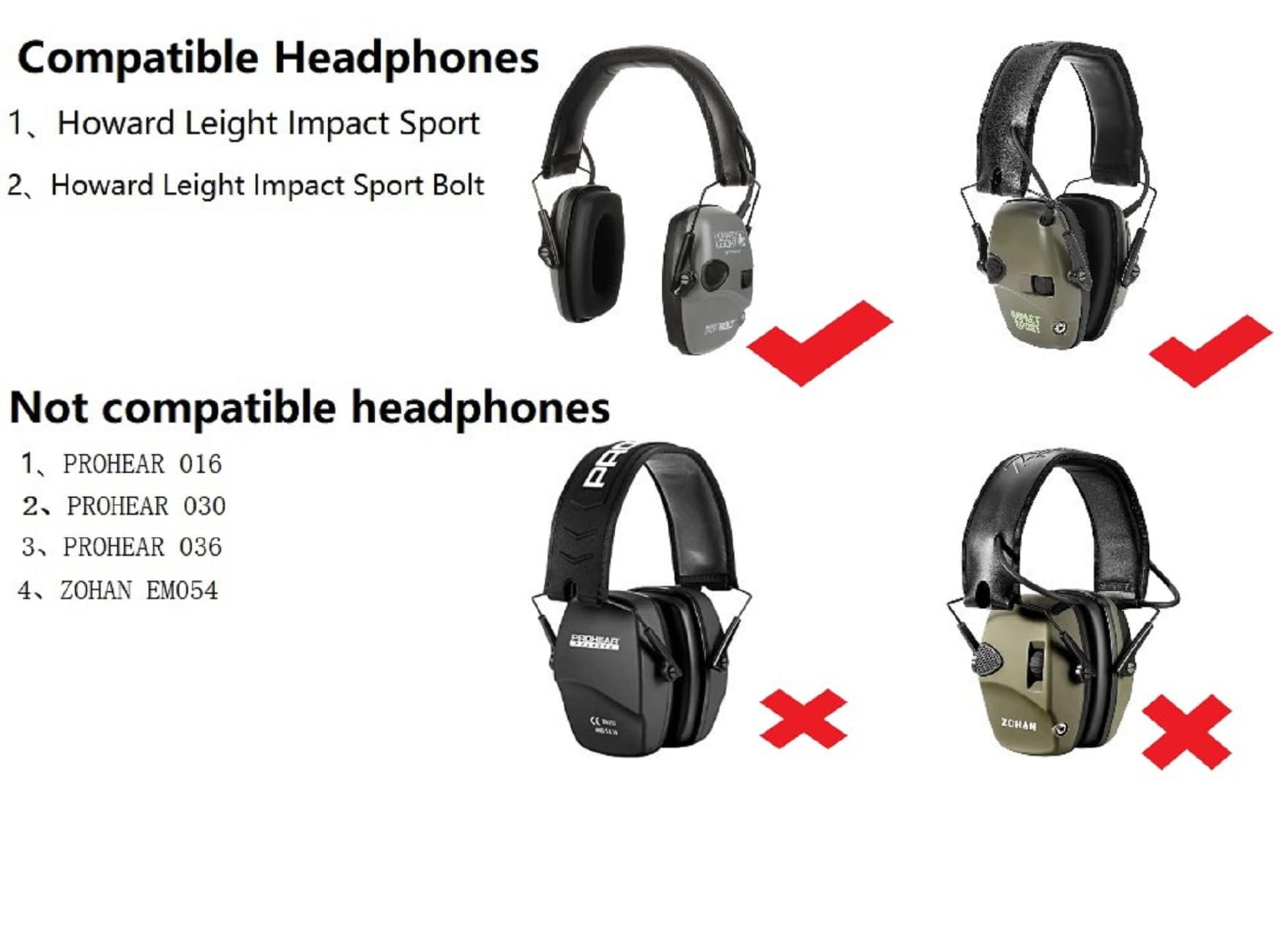 Tactical Helmet ARC Rail Adapter for Howard Leight Impact Sport Earmuffs - Compatible with Tactical Electronic Shooting Headsets - Perfect for Airsoft, Hunting & Range Shooting