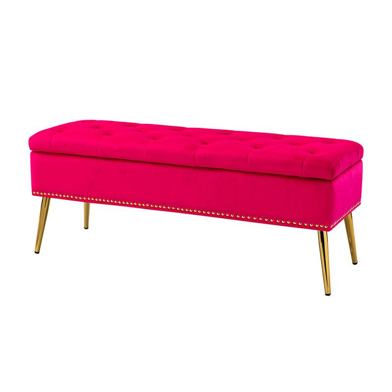 Lenore Upholstered Storage Bench with Cushion Seat - Modern Upholstered Ottoman for Bedroom, Living Room & Entryway - Multi-Functional Storage Furniture for Home Organization