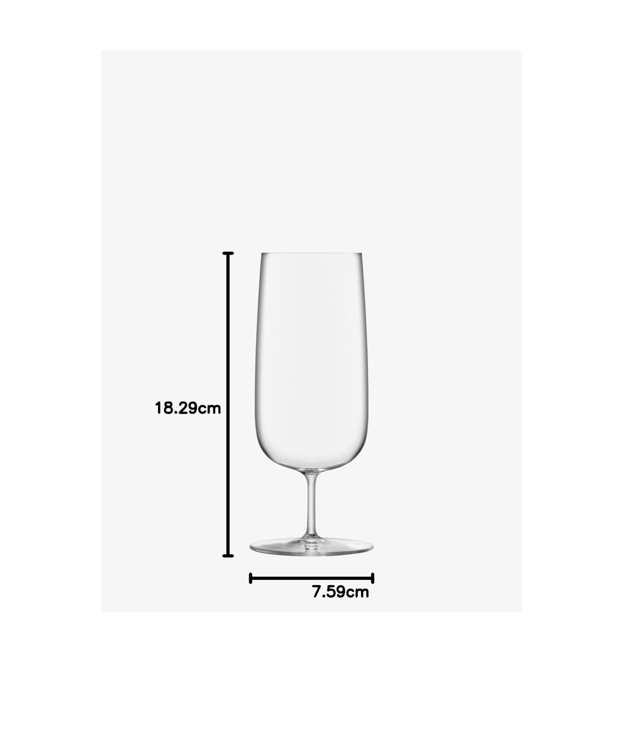 LSA International Borough Pilsner Glass Set of 4 - 440ml Clear Beer Glasses | Dishwasher Safe | Perfect for Lager, Pilsner & Craft Beer | BG06